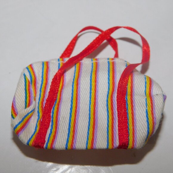 Vintage 1995 Barbie Lee jeans Fashion Set replacement striped Bag - Picture 3 of 4